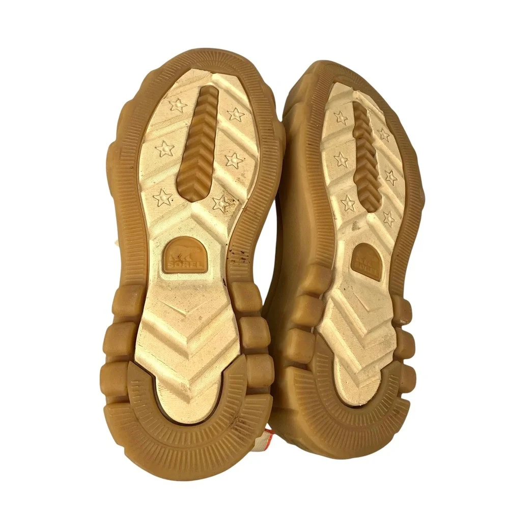 SOREL‎ Caribou X Waterproof leather platform Sneakers size 7 cream